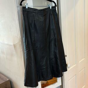 Vintage Northside Fashions Black Leather Skirt size 8